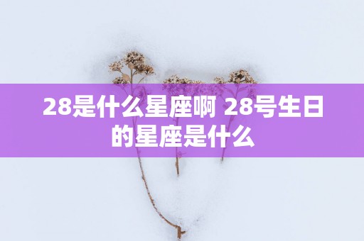 28是什么星座啊 28号生日的星座是什么