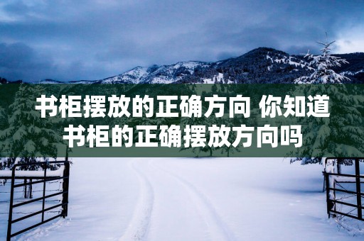 书柜摆放的正确方向 你知道书柜的正确摆放方向吗