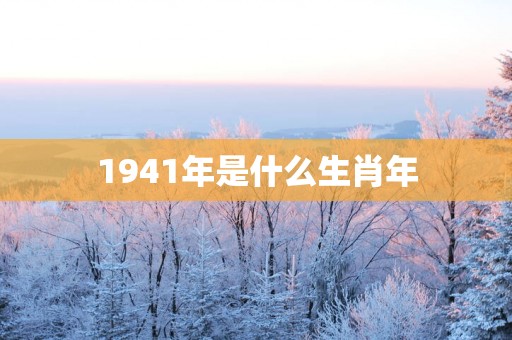 1941年是什么生肖年