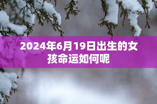 2025年6月19日出生的女孩命运如何呢