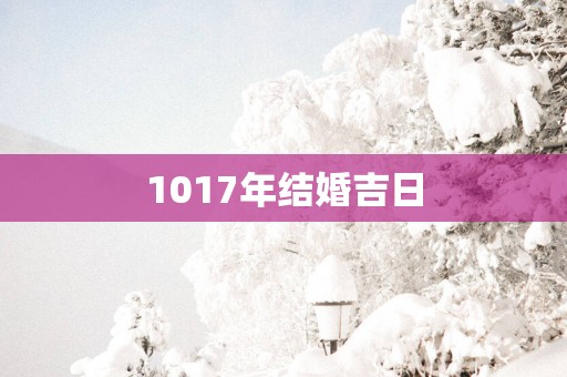 1017年结婚吉日