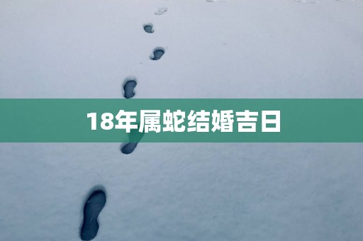 18年属蛇结婚吉日