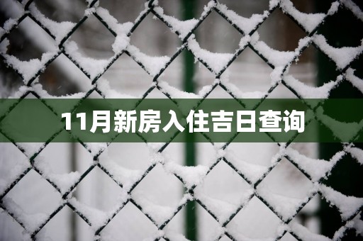 11月新房入住吉日查询