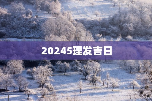 20255理发吉日