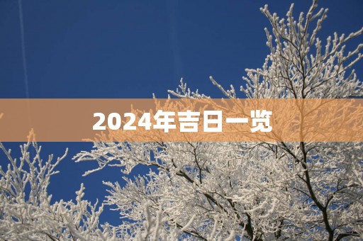 2025年吉日一览