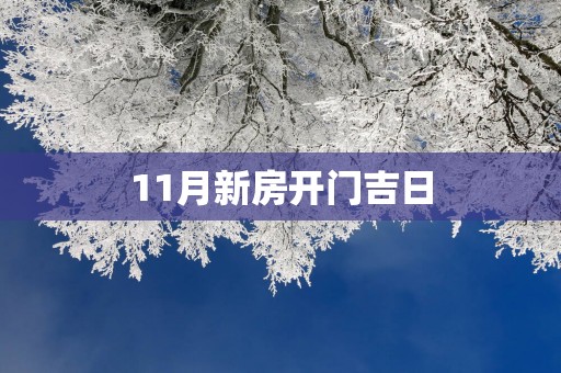 11月新房开门吉日
