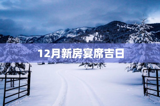 12月新房宴席吉日