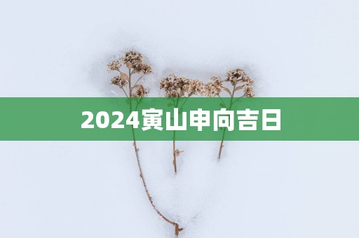 2025寅山申向吉日