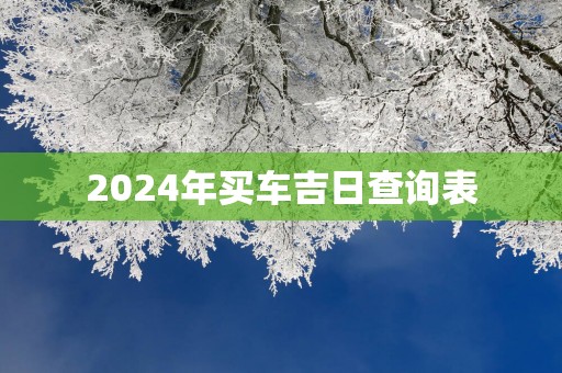 2025年买车吉日查询表