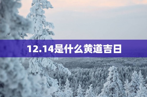12.14是什么黄道吉日