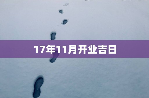 17年11月开业吉日