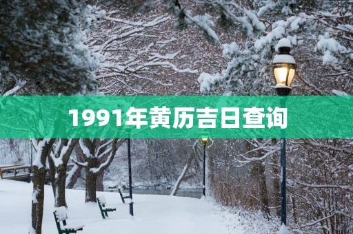 1991年黄历吉日查询