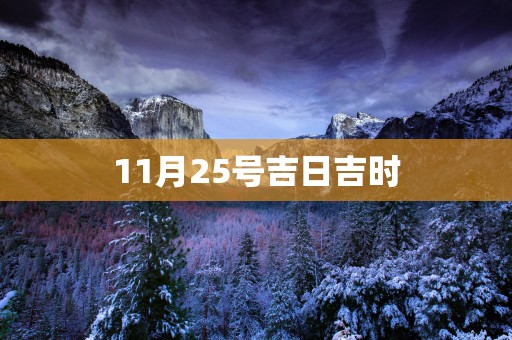 11月25号吉日吉时