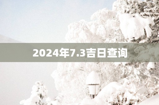 2025年7.3吉日查询