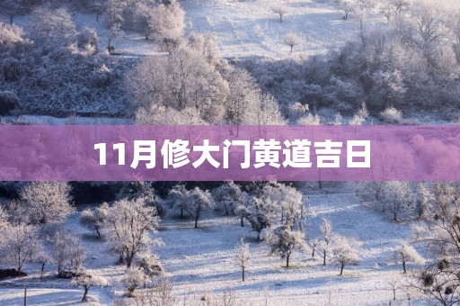 11月修大门黄道吉日