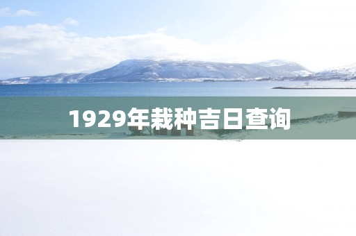 1929年栽种吉日查询