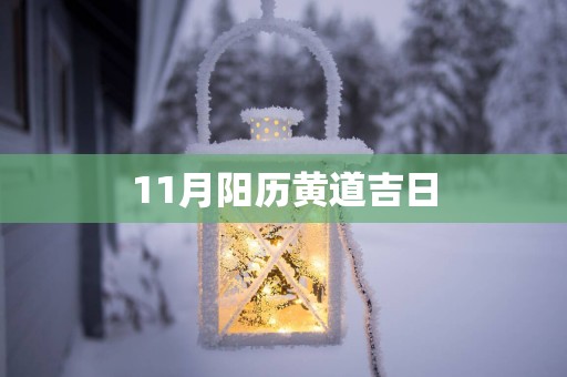 11月阳历黄道吉日