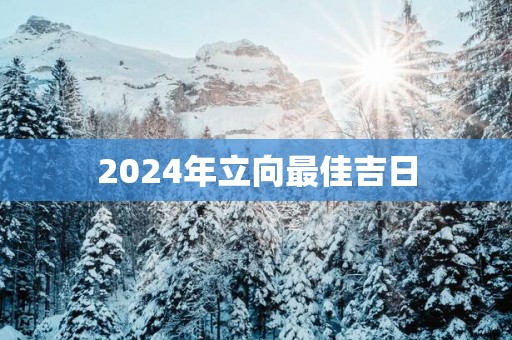 2025年立向最佳吉日