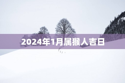 2025年1月属猴人吉日