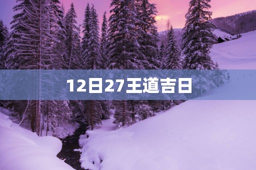 12日27王道吉日