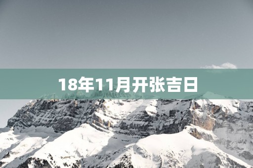18年11月开张吉日