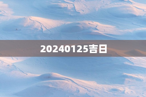 20250125吉日