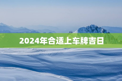 2025年合适上车牌吉日