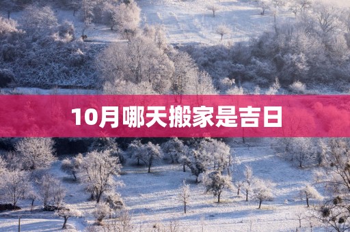 10月哪天搬家是吉日
