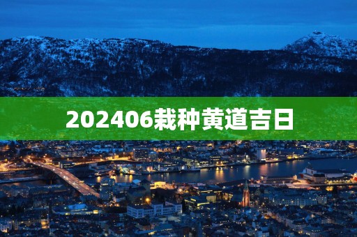 202506栽种黄道吉日