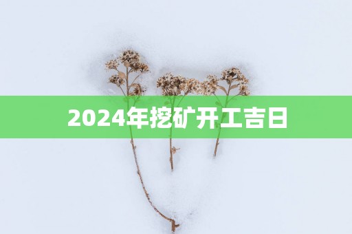 2025年挖矿开工吉日
