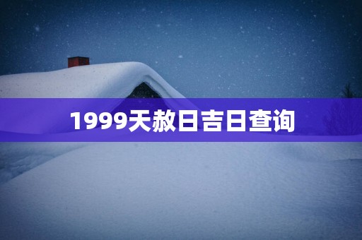 1999天赦日吉日查询
