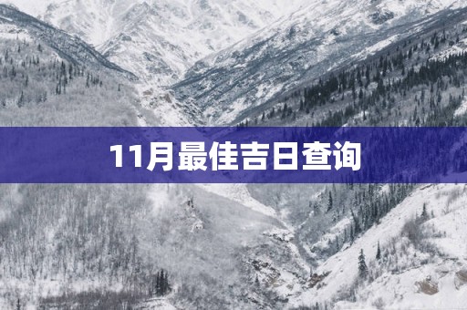 11月最佳吉日查询