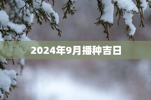 2025年9月播种吉日