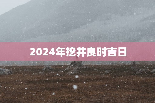 2025年挖井良时吉日