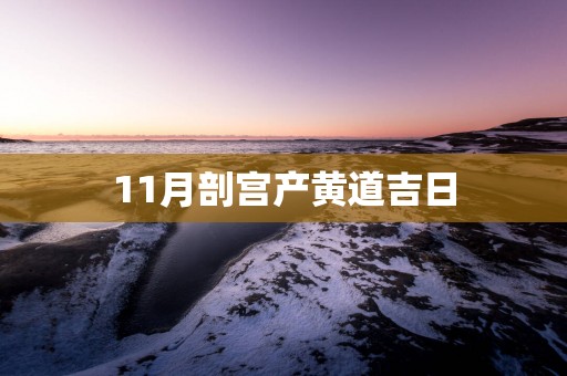 11月剖宫产黄道吉日