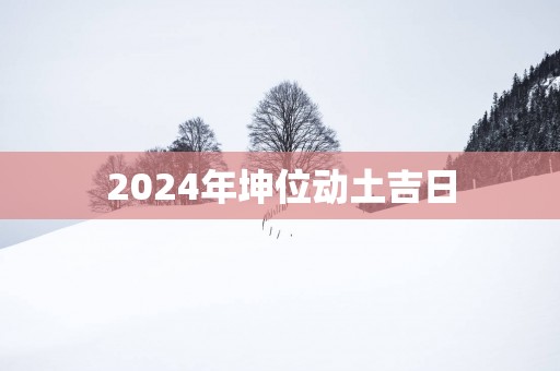 2025年坤位动土吉日