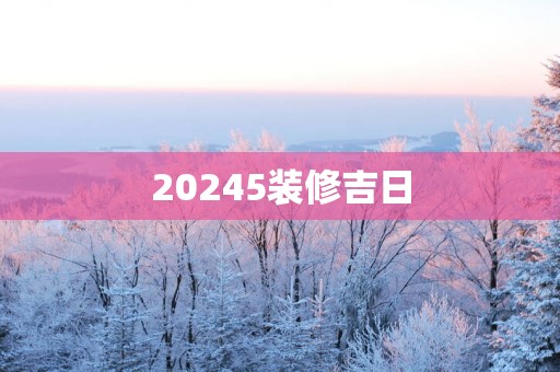 20255装修吉日