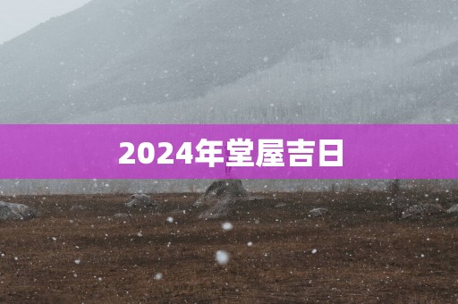 2025年堂屋吉日