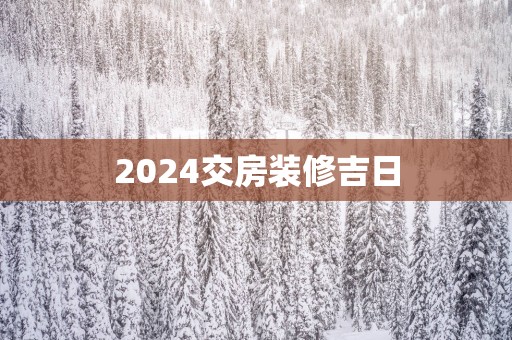 2025交房装修吉日