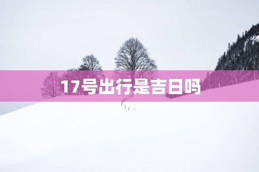 17号出行是吉日吗