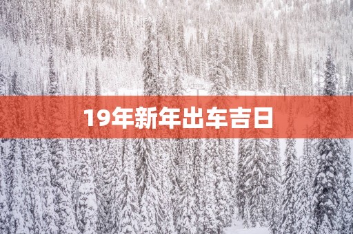 19年新年出车吉日