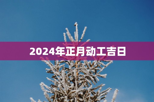 2025年正月动工吉日
