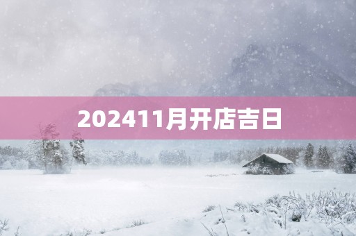 202511月开店吉日