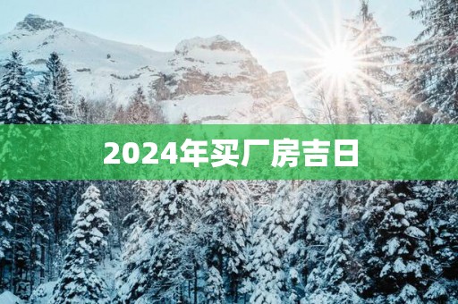 2025年买厂房吉日
