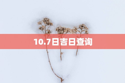 10.7日吉日查询