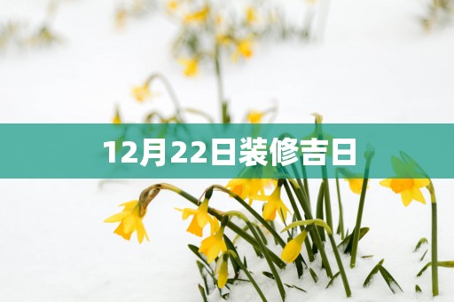 12月22日装修吉日