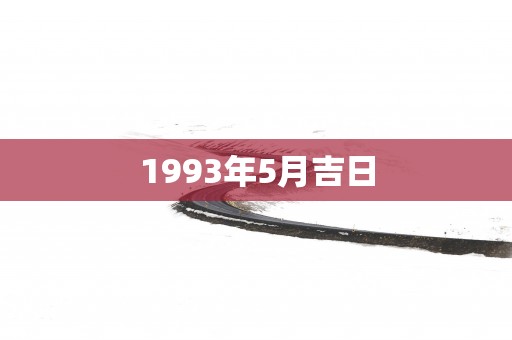1993年5月吉日