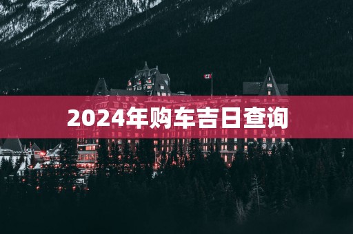 2025年购车吉日查询