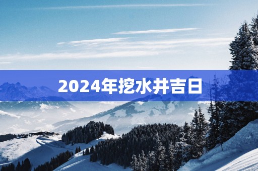 2025年挖水井吉日