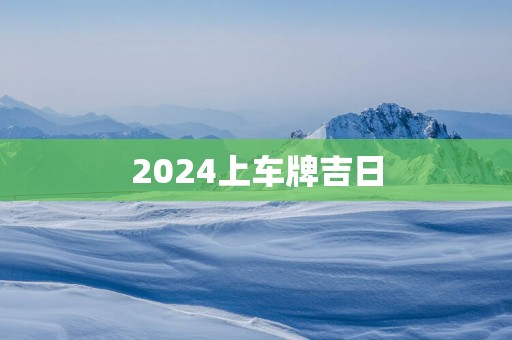 2025上车牌吉日
